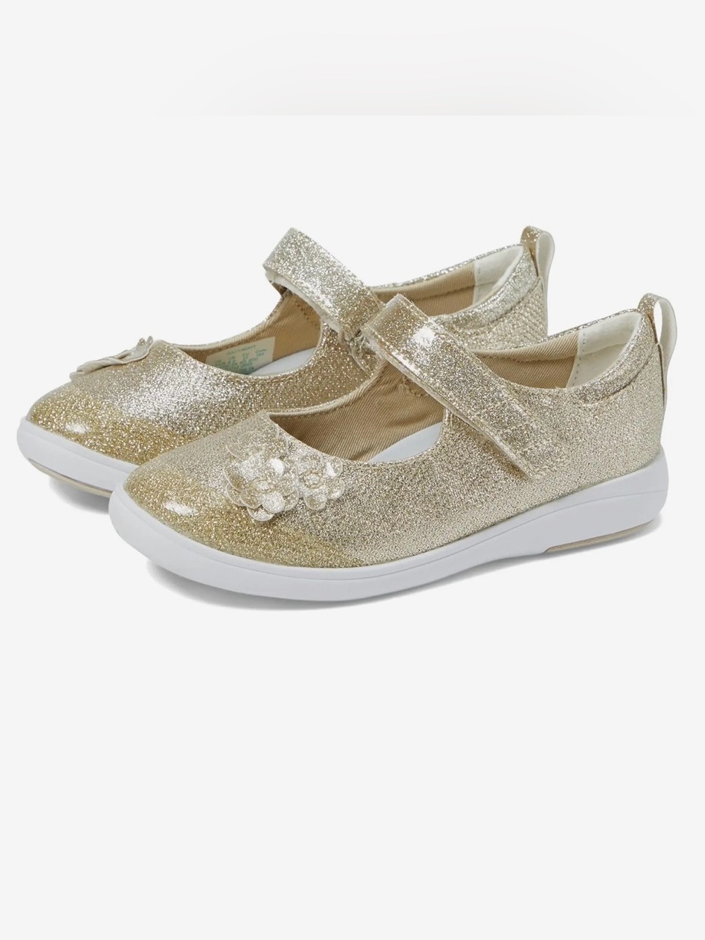 Stride Rite Girls' Sparkle Mary Jane Shoes in Gold